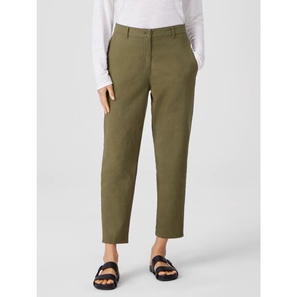 NWT Eileen Fisher Targn Cotton Hemp Tapered Ankle Pant - size 22 - Picture 1 of 5